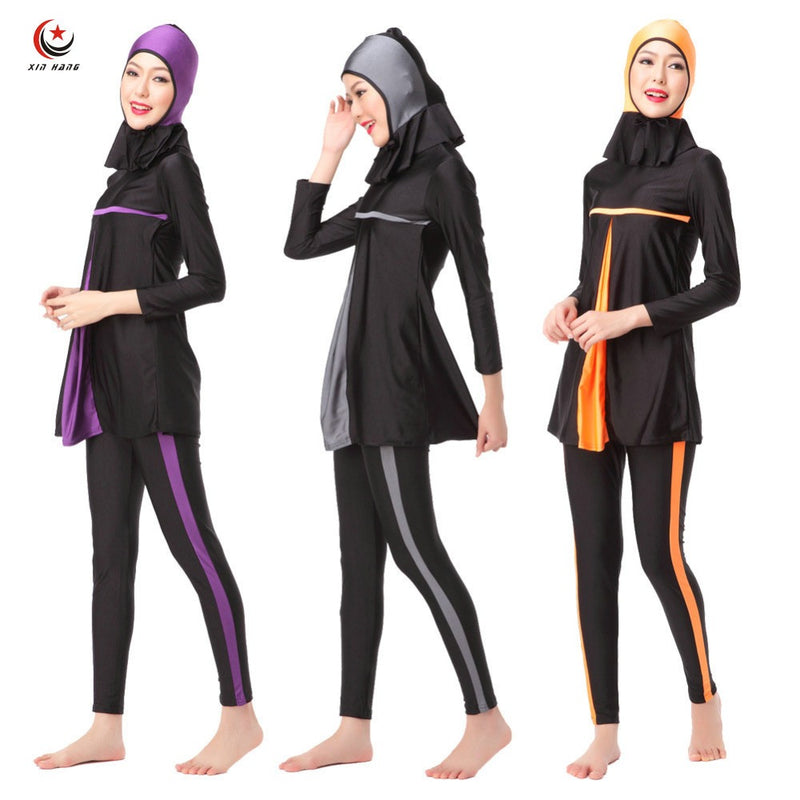 ladies full cover muslim swimwears islamic womens swimsuits arab islam beach wear long modest islamic hijab swimming burkinis