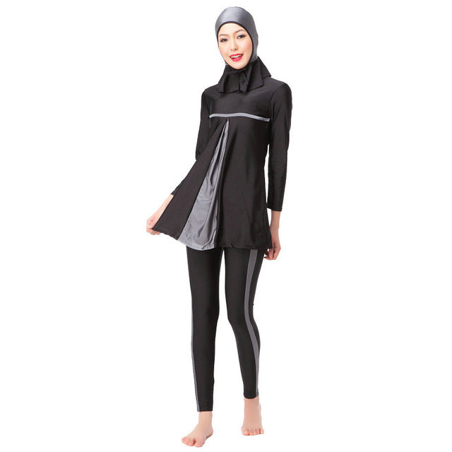 ladies full cover muslim swimwears islamic womens swimsuits arab islam beach wear long modest islamic hijab swimming burkinis