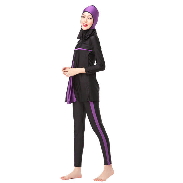 ladies full cover muslim swimwears islamic womens swimsuits arab islam beach wear long modest islamic hijab swimming burkinis