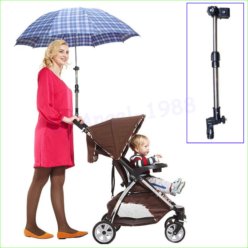 wheelchair bicycle pram swivel umbrella connector baby stroller holder outdoor any angle adjustable