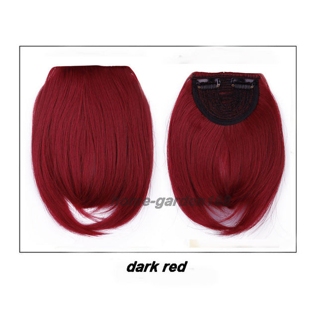 clip in on bang bangs fringe synthetic hairpiece fringe hair extensions black brown blonde