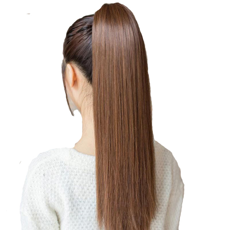 feibin tie on ponytail hair extension tail hairpiece long straight synthetic women's hair