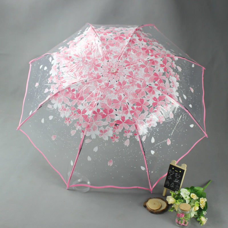 apollo princess umbrella rain woman 3 fold umbrellas for kids sakura pink umbrella small sunshade transparent parasol