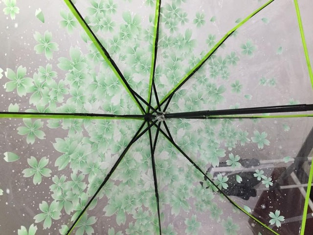 apollo princess umbrella rain woman 3 fold umbrellas for kids sakura pink umbrella small sunshade transparent parasol 03