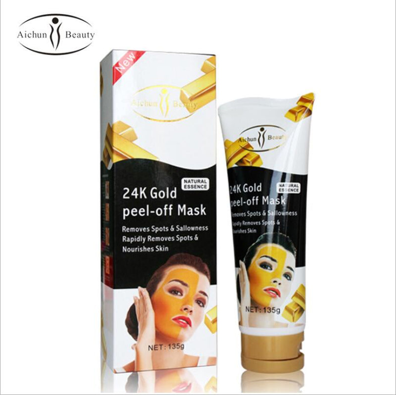 24k gold face mask black head acne blackhead remover oil control natural essence