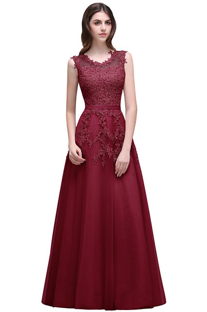 longue new pink lace beaded long evening dress sexy illusion a line burgundy prom dresses vestido de festa