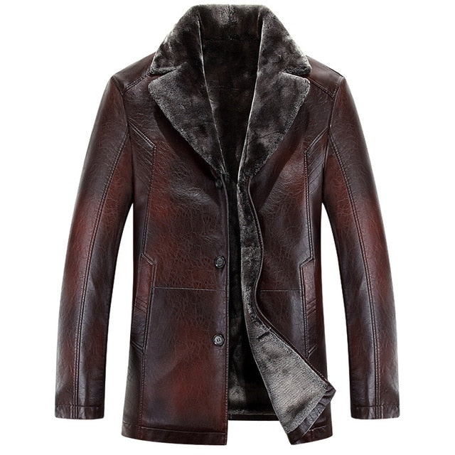men leather jackets new arrival winter brand plus velvet thick warm casual mens leather jackets