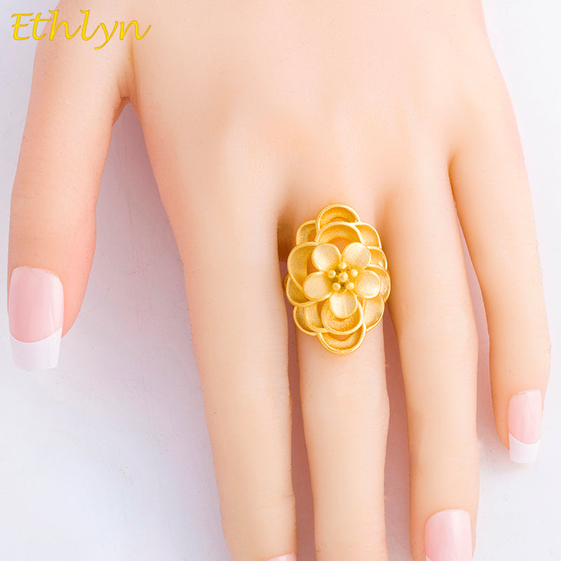 ethiopian gold color wedding ring for women nigerian somali african fashion ring middle east jewelry