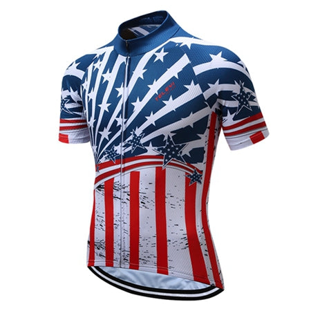 teleyi mens outdoor roupa ciclismo usa bike jersey top team riding cycle clothes sport road racing cycling jersey bicycle shirt