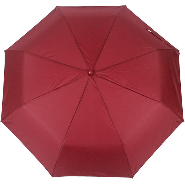 new automatic umbrella rain women men 3folding light and durable strong colourful umbrellas kids rainy sunny wholesale price red