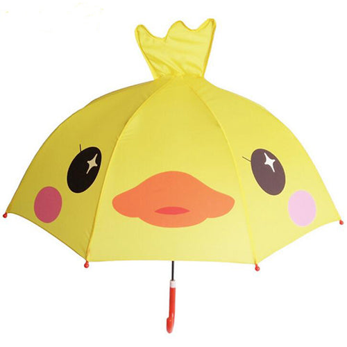 cute cartoon children umbrella animation creative  long-handled 3d ear modeling kids umbrella for boys girls duck