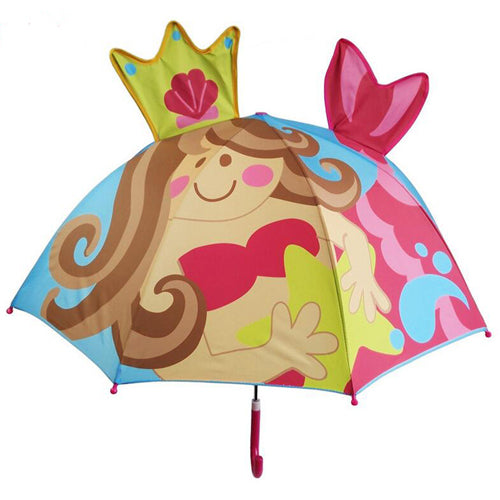 cute cartoon children umbrella animation creative  long-handled 3d ear modeling kids umbrella for boys girls mermaid