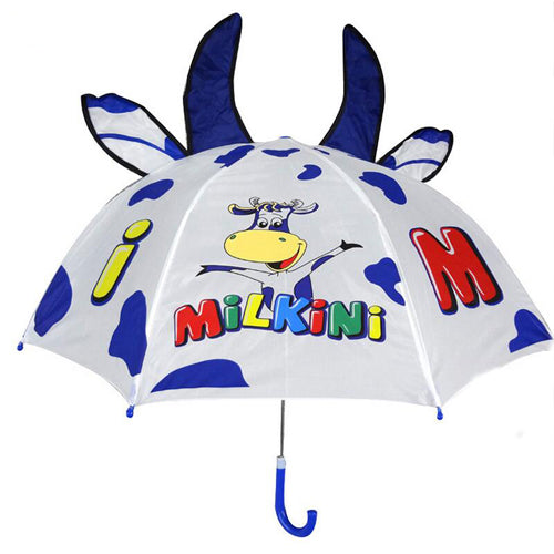 cute cartoon children umbrella animation creative  long-handled 3d ear modeling kids umbrella for boys girls cows