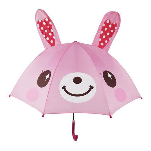 cute cartoon children umbrella animation creative  long-handled 3d ear modeling kids umbrella for boys girls rabbit