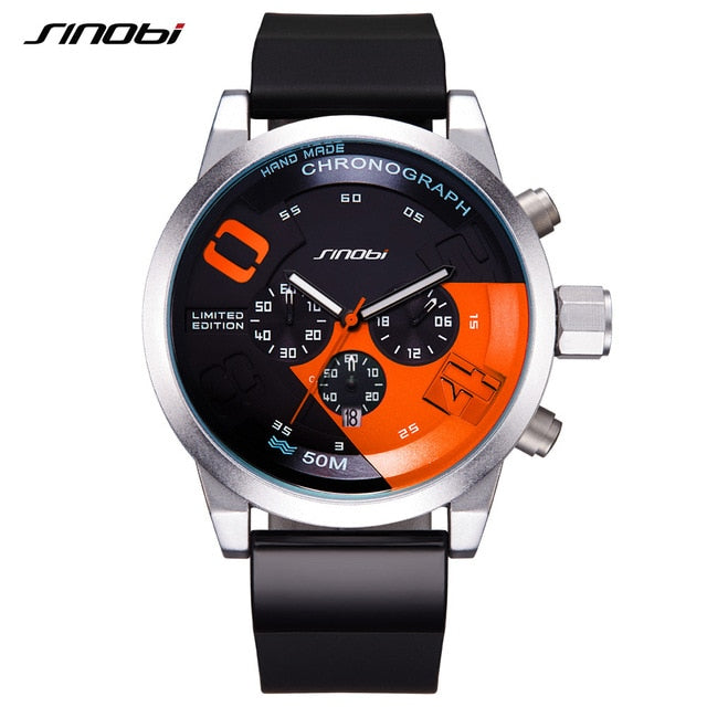 men sports watches relogio masculino waterproof red dial mans chronograph quartz wrist watch new fast & furious orangeblack / china