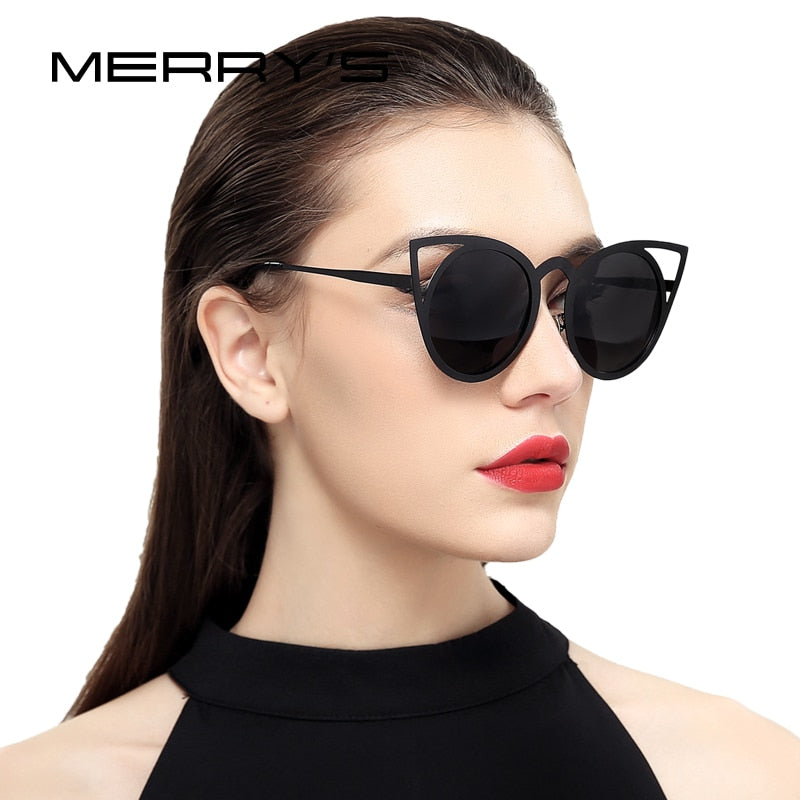merry's women cat eye sunglasses brand designer sunglasses classic shades round frame