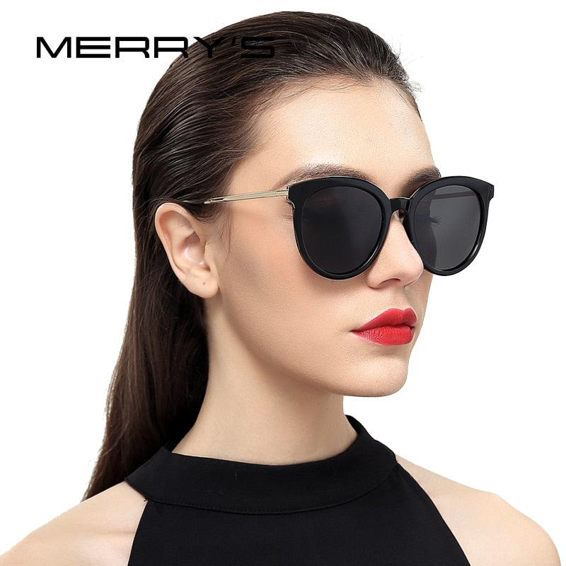 merry's women brand designer cat eye polarized sunglasses 100% uv protection