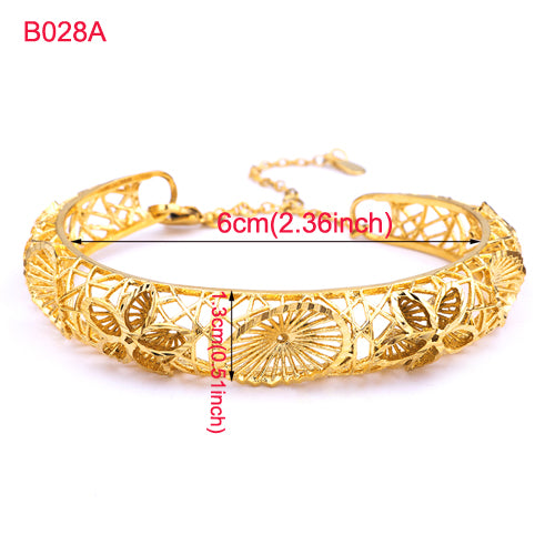 inverted mold jewelry gold color dubai bangles for women's,africa bracelet with lobster clasp, ethiopian jewelry b028a
