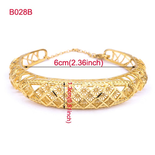 inverted mold jewelry gold color dubai bangles for women's,africa bracelet with lobster clasp, ethiopian jewelry b028ab