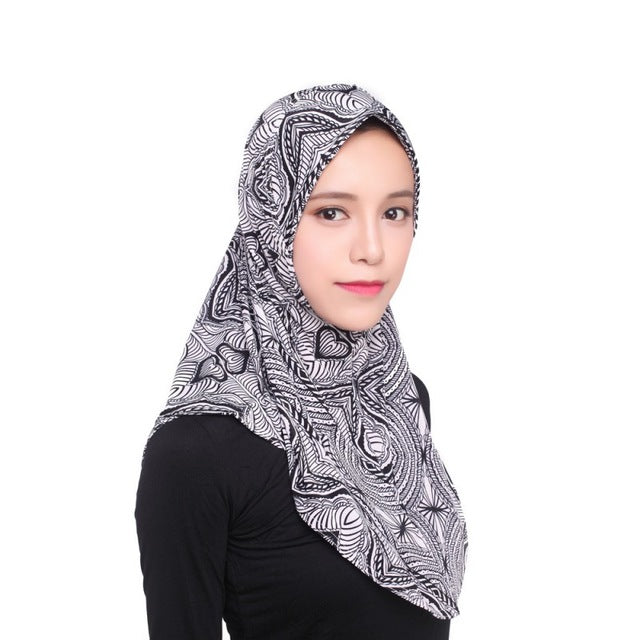 women full cover inner hijab cap 12 colors muslim hijab scarf  ice silk arabianislamic head wear hat underscarf black strips
