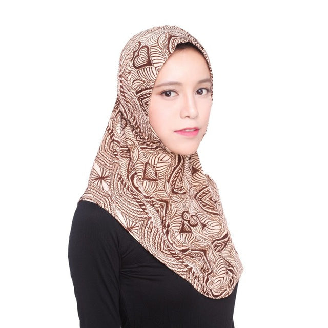 women full cover inner hijab cap 12 colors muslim hijab scarf  ice silk arabianislamic head wear hat underscarf brown