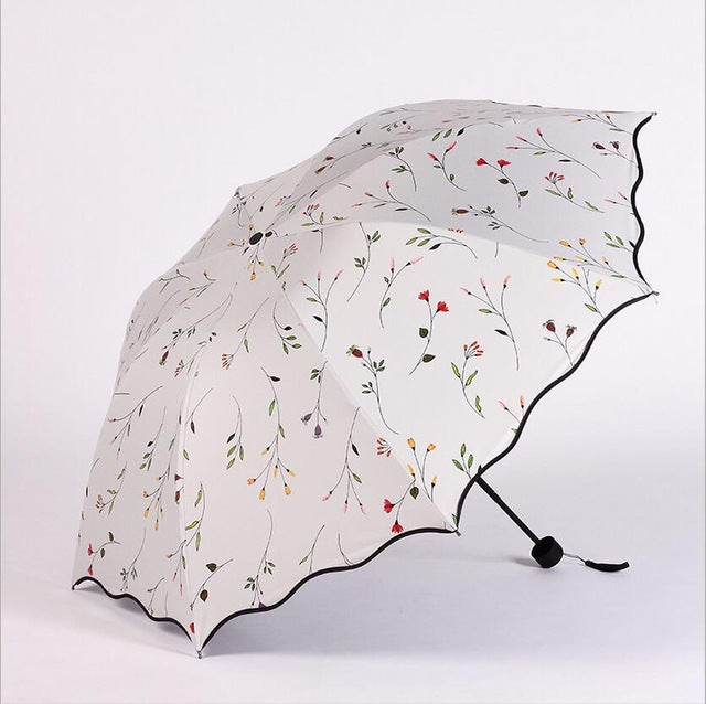 flower women's umbrella folding wind resistant summer sun umbrella parasol uv protection flower women's umbrella as pic 5