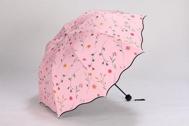 flower women's umbrella folding wind resistant summer sun umbrella parasol uv protection flower women's umbrella as pic 6