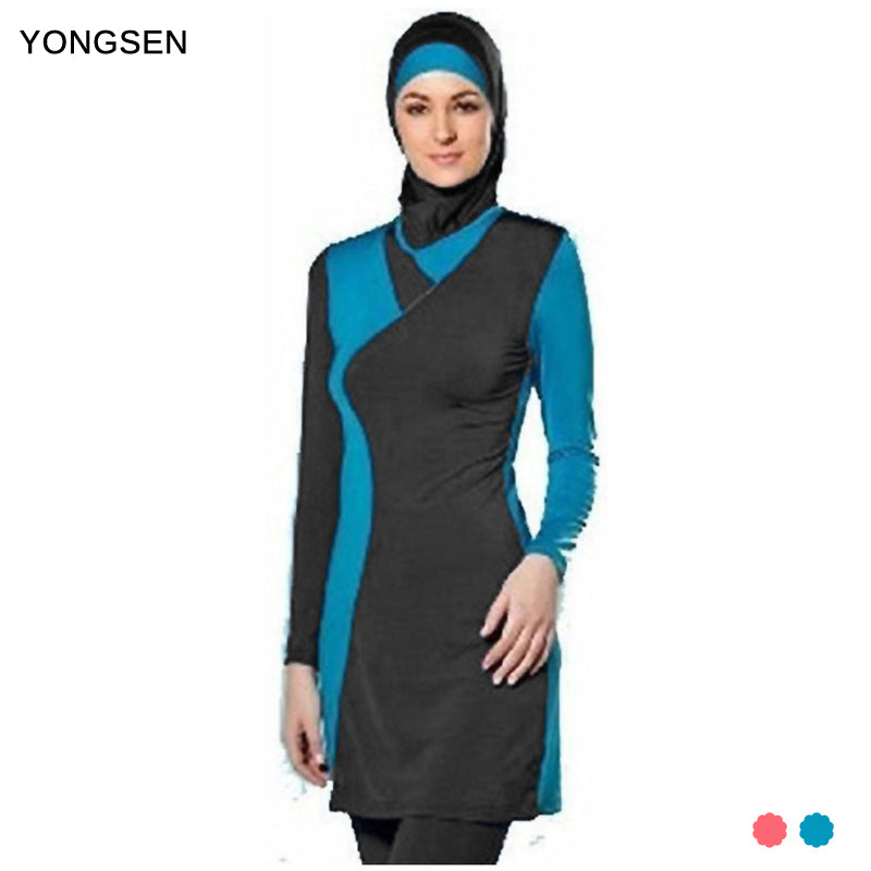 yongsen muslim women spa swimwear islamic swimsuit full face hijab swimming beachwear swimsuit sport clothing burkinis