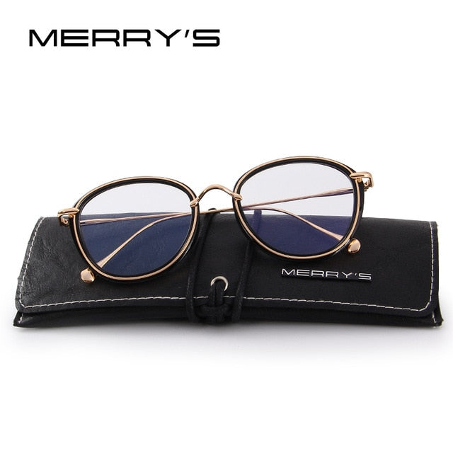 merry's design women retro cat eye optical frames eyeglasses classic glasses c01 black