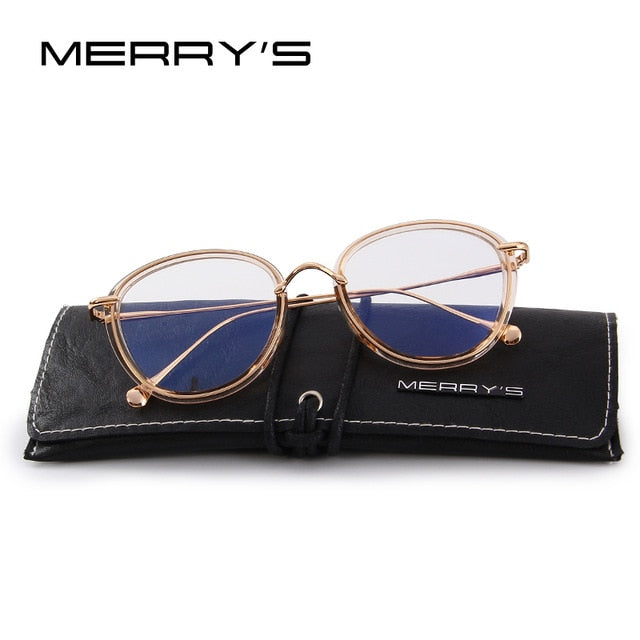 merry's design women retro cat eye optical frames eyeglasses classic glasses c03 gold