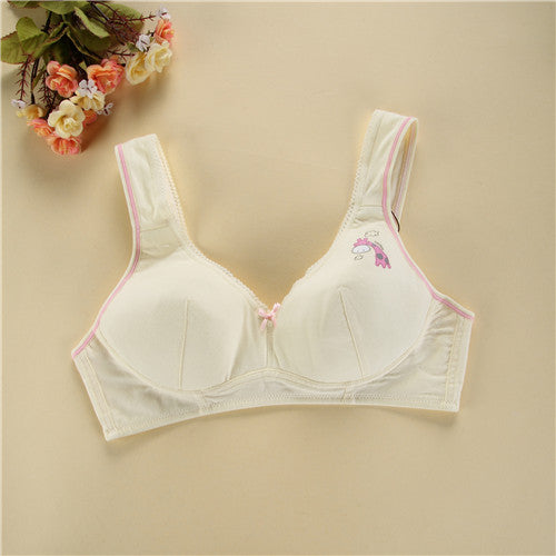 high quality young girl bra cotton underwear small training bra breathable cartoon lace teen bra lingerie for kidssn0051