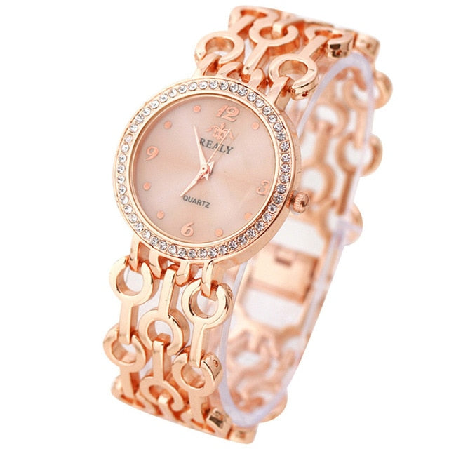 bracelet watch women fashion luxury designer dress high quality stainless steel strap rose gold
