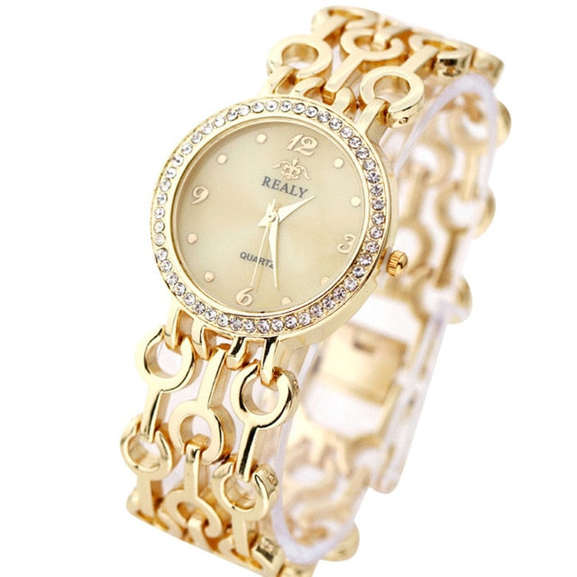 bracelet watch women fashion luxury designer dress high quality stainless steel strap gold