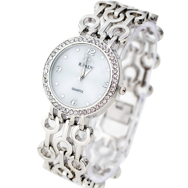 bracelet watch women fashion luxury designer dress high quality stainless steel strap silver