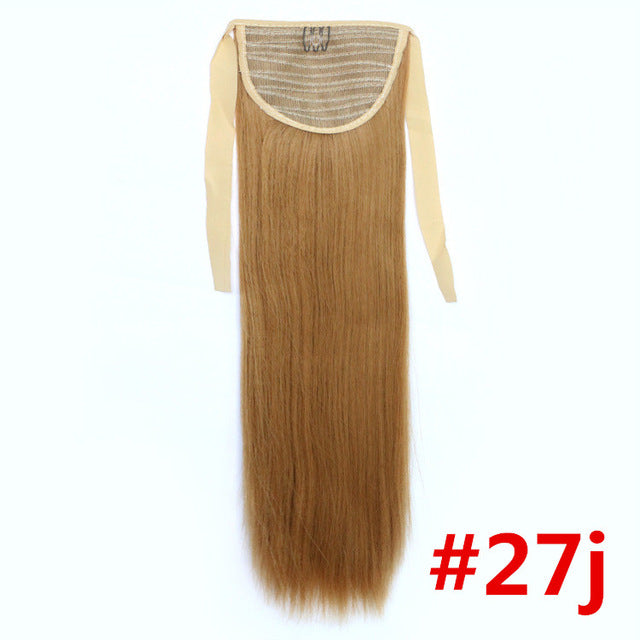 feibin tie on ponytail hair extension tail hairpiece long straight synthetic women's hair #26 / 24inches