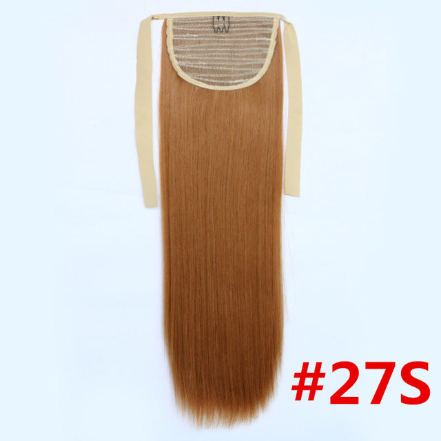 feibin tie on ponytail hair extension tail hairpiece long straight synthetic women's hair #350 / 24inches
