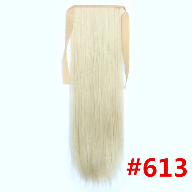 feibin tie on ponytail hair extension tail hairpiece long straight synthetic women's hair #530 / 24inches