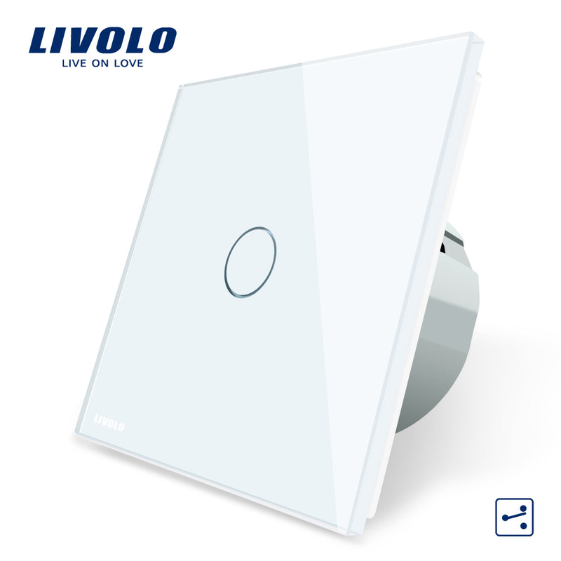 livolo eu standard wall switch 2 way control touch screen switch,  crystal glass panel, 220-250v,vl-c701s-1/2/3/5