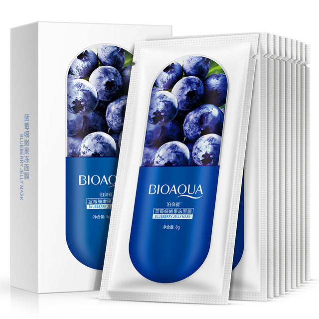 bioaqua natural plants jelly facial mask moisturizing whitening acne treatments oil control ageless anti wrinkles face skin care lan mei