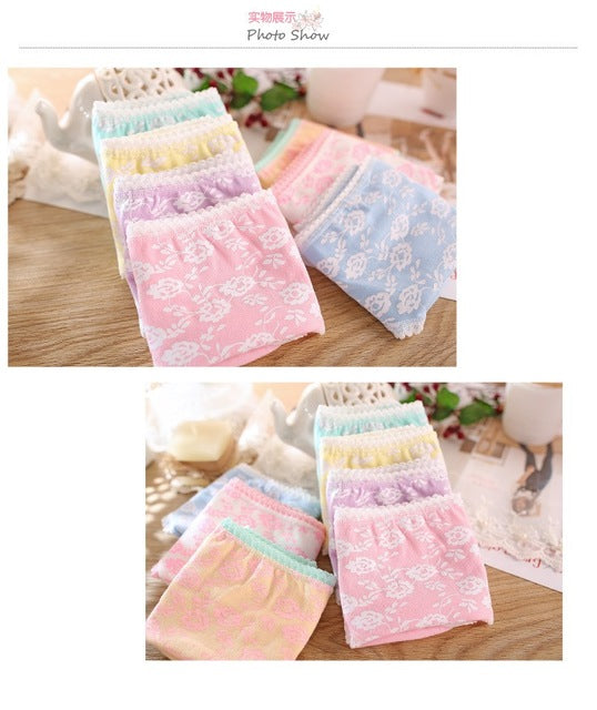 5pcs/lot women's panties girl briefs fashion cotton women's cotton underwear women's briefs