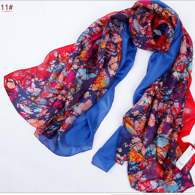 [bysifa] silk scarf plus size broadened silk women's silk scarf shawl female scarf new winter orange coffee women long scarves as picture 4