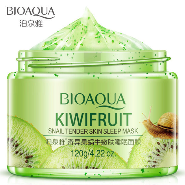 120g bioaqua natural plants essence sleeping facial mask moisturizer hydrating whitening skin anti aging women face skin care china / kiwi fruit