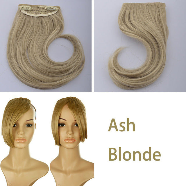 long clip in on front hair bang side fringe hair extension real natural synthetic bangs hair piece