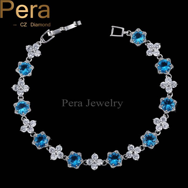 fashion female jewelry star shape light blue austrian crystal stone sterling silver bracelets for women christmas gift light blue