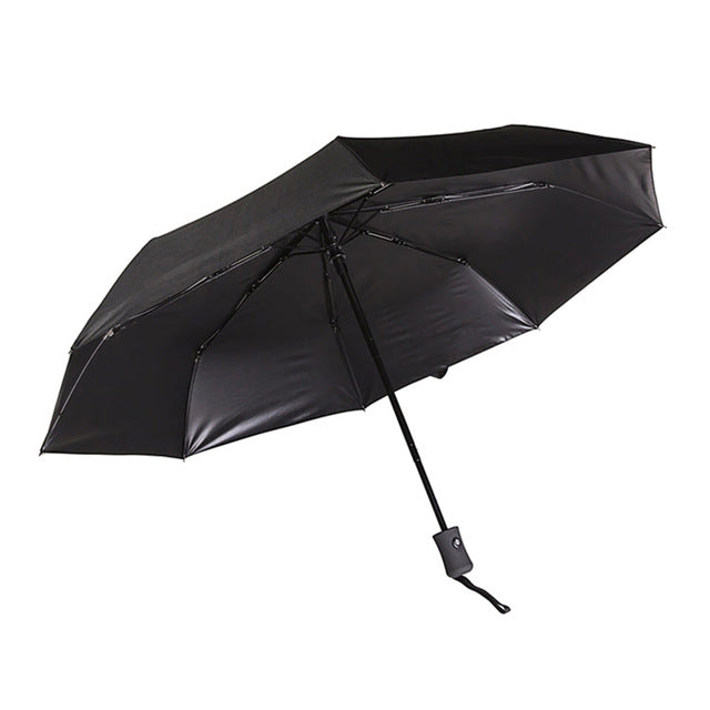 wind resistant folding automatic umbrella windproof travel rain sun umbrellas with auto open close button hogard black