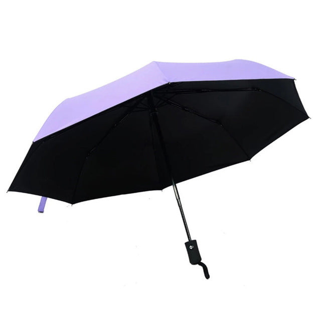 wind resistant folding automatic umbrella windproof travel rain sun umbrellas with auto open close button hogard purple