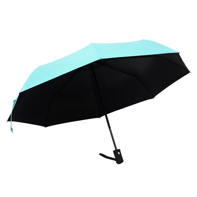 wind resistant folding automatic umbrella windproof travel rain sun umbrellas with auto open close button hogard navy blue
