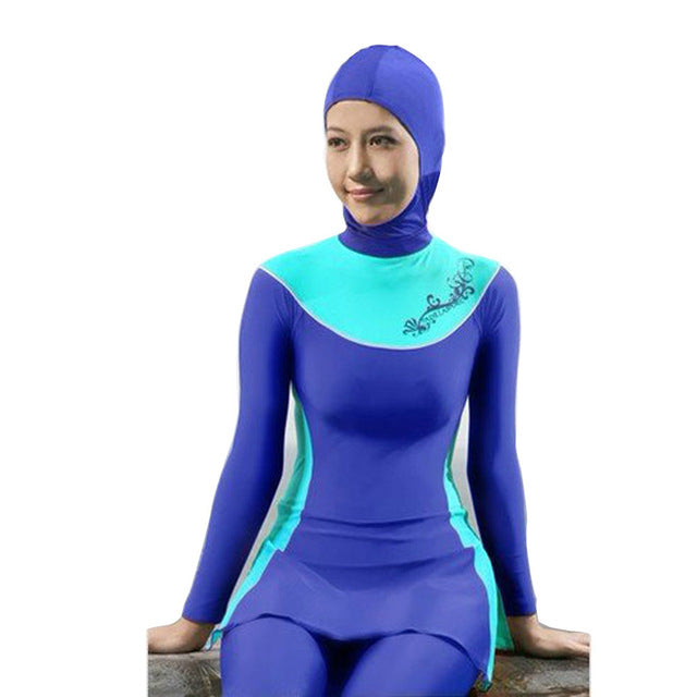 yongse push up long sleeve plus size muslim swimwear modest islamic swim wear baiclothing women full cover swimsuit burkinis