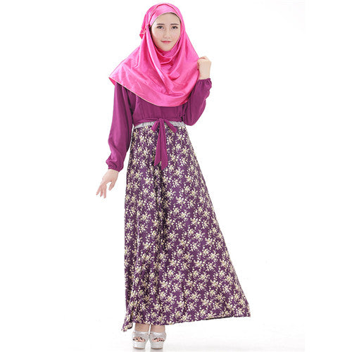 printed floral arabic women dress muslim woman wear turkish abaya islamic abaya
