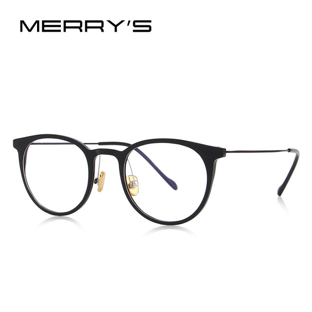 merry's design women retro cat eye ultralight eyeglasses radiation-resistant computer optical glasses c01 black